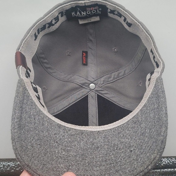 Kangol Flex Fit Baseball Cap Mens Size S/M Fitted Hat Tweed Gray Kangaroo - Picture 8 of 11